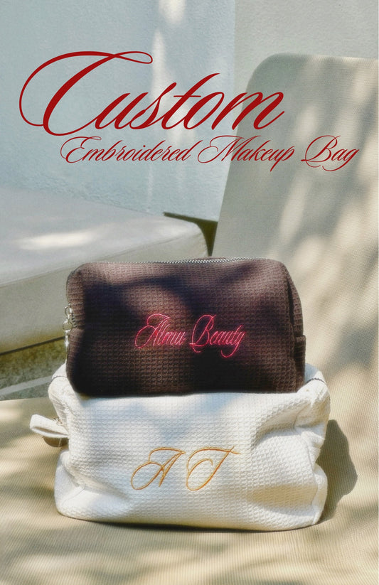 Custom Embroidered Makeup Bag 客製化刺繡化妝包